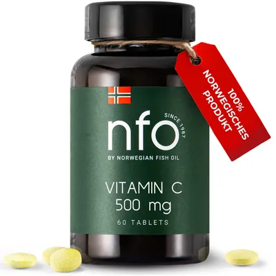 Produktbild von NFO Vitamin C 500 mg Quercetin – für Immunsystem und Hautgesundheit [60 Tabletten]