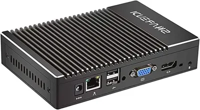 Image de Mini PC - Ordinateur de bureau compact avec Windows 10 Pro, 8 Go de RAM, 128 Go de SSD et processeur Quad Core