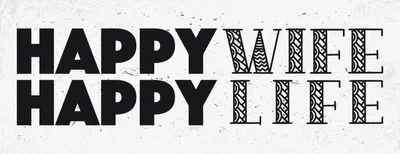 Produktbild von vianmo Holzschild 10x27 cm Frau Happy wife Life Männer Frauen