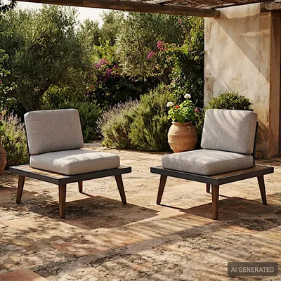 Produktbild von Gartenstühle Stuhlset Stühle 2er Set Gartenmöbel Balkonmöbel Outdoor Anthrazit