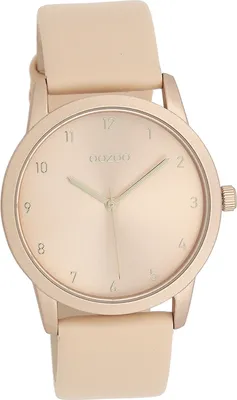 Produktbild von Oozoo Leder Damen Uhr Analog Quarzuhr Armband beige Timepieces D2UOC11078