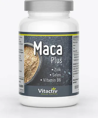 Produktbild von MACA Plus Kapseln - Die Powerknolle für Testosteronspiegel, Leistungsfähigkeit & „Manneskraft“ (Aphrodisiakum)* - Nahrungsergänzungsmittel vegan