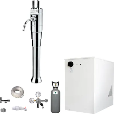 Produktbild von Tafelwassergerät BieTal® BT-30U Kühlung Schanksäule 3-Wege mit Hebel 6KG CO2