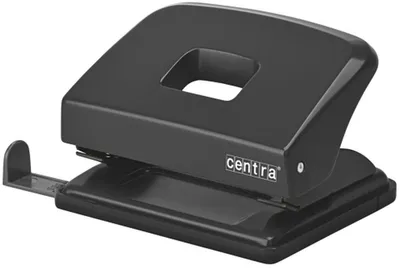 Image de Perforatrice HP20 en plastique pour 20 feuilles avec butée, noire