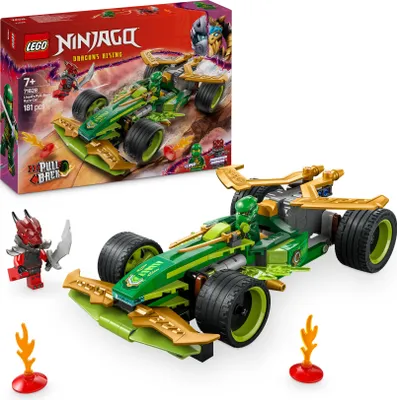 Produktbild von LEGO NINJAGO Lloyds Actionflitzer - Auto Bauspielzeug mit 2 Minifiguren für Rollenspiele, baubares Spielzeugauto für Kinder - Geschenk für Jungen und Mädchen ab 7 Jahren 71828