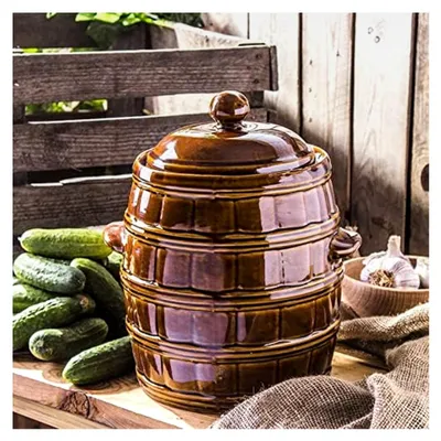 Produktbild von Keramikfass für Sauerkraut und Einlegemöglichkeiten (12 Liter)