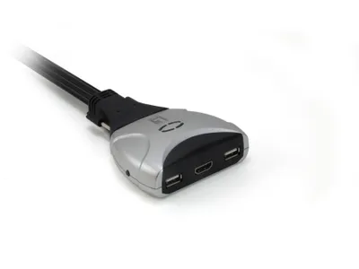 Produktbild von LevelOne KVM-0290 2-Port-USB HDMI-Kabel-KVM-Switch