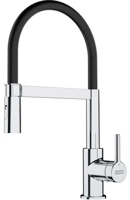 Produktbild von Franke 115.0626.085, Standard, Schwarz, Chrom, Messing, Hebelgriffe, Einzelbild, 3/8"