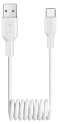 Image de PURO Câble spiralé en TPU, USB-A vers USB-C, 1 m