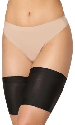 Produktbild von Merry Style Oberschenkelbänder Selbsttragende, elastische Oberschenkelbänder Anti-Reibung mit Silikonbändern Oberschenkelband MS10-438 (Schwarz, S) .