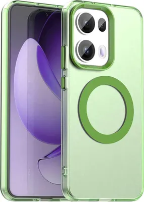 Immagine prodotto di Custodia magnetica per Oppo Reno13 Pro 5G, sottile custodia traslucida opaca antiurto verde