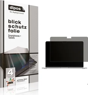 Produktbild von Blickschutzfolie für Apple MacBook Air 15 Zoll M4 2025 matt Schutzfolie Folie Display Schutz dipos