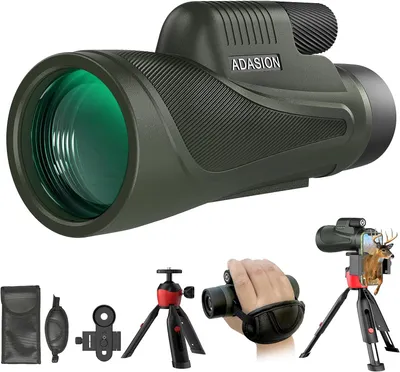 Immagine prodotto di Telescopio monoculare 12x56 HD con adattatore per smartphone e pratico treppiede, ideale per gli amanti della natura