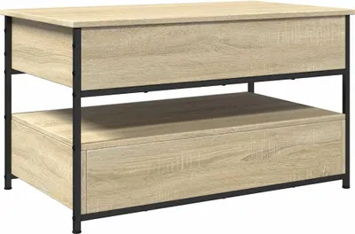 Produktbild von vidaXL Couchtisch Sonoma-Eiche 85x50x50 cm Holzwerkstoff und Metall
