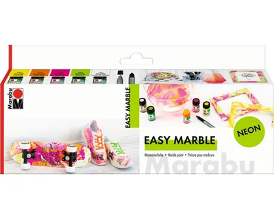 Produktbild von Marabu Marmorierfarbe "easy marble" Set NEON