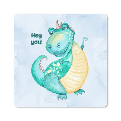 Produktbild von MuchoWow® Mauspad Mousepad Dinosaurier - Zitate - Kinderzimmer - Jungen - Mädchen - Kinder 30x30 cm - Mousepads - Maus Mat - Pad - Mausunterlage - Gaming