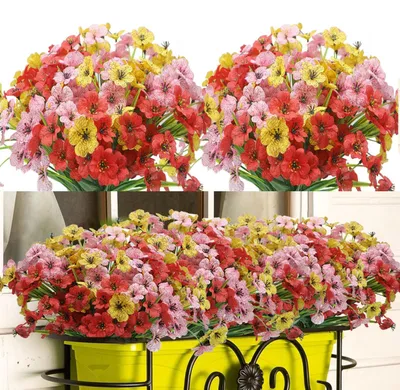 Produktbild von Solidchoice – 12 Sets künstliche Blumen für den Innen- und Außenbereich