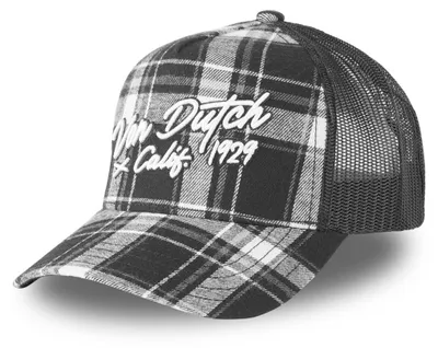 Produktbild von Von Dutch Originals Trucker Cap - MOUNTAIN Plaid Black/White