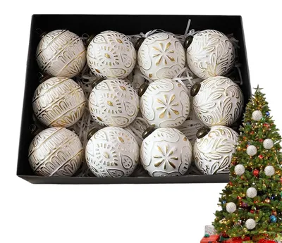 Imagen del producto de Adorno navideño esférico de 8 cm, ideal para decorar en fiestas