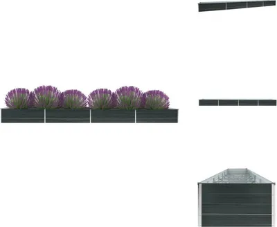 Obrázok produktu pre vidaXL Zvýšený záhradný záhon z pozinkovanej ocele 600x80x45 cm antracitový - Kvetináče a sadenice