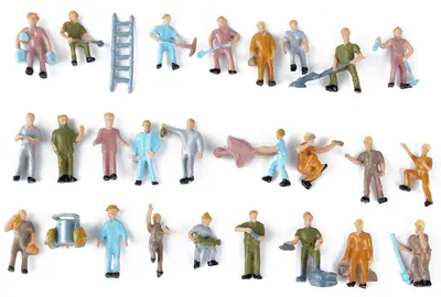 Produktbild von Modellbau Figuren 1:87 | H0 Bauarbeiter (27 Stück)