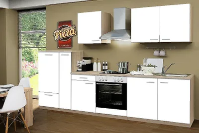 Produktbild von Küchenblock ohne Elektrogeräte Classic 300 cm in weiß matt