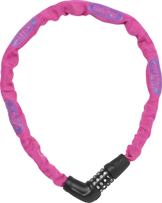 Produktbild von ABUS Kettenschloss Steel-O-Chain 5805C – Zahlenschloss aus 5 mm starken Stahlkette – ABUS-Sicherheitslevel 4 – 75 cm – Pink