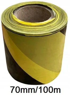 Produktbild von Paper-tech Warnband Absperrband gelb-schwarz Markierungsband 100m