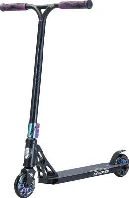 Produktbild von STAR SCOOTER Freestyle Aluminium Jump Stunt Scooter ab 7 - 8 Jahre | 110mm Professional Trick Roller | Schwarz Chrom