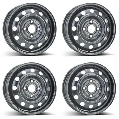 Productafbeelding van 4 stalen velgen, 4.5Jx13 inch, ET46, 4x100 boutgaten, geschikt voor KIA Picanto. Set van 4