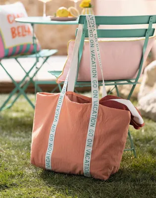 Produktbild von Stofftasche "Vacation" XXL Damen Shopper Tasche, große Strandtasche für die Familie, Einkaufstasche