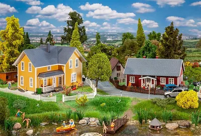 Produktbild von Faller 130604 - 1/87 / H0 2 Schwedenhäuser - Neu