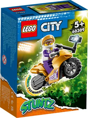 Obrázek produktu pro LEGO City Kaskadérská motorka se selfie tyčí, Sada na stavění, 5 rok/roky, Plast, 0 kusů, 40 g