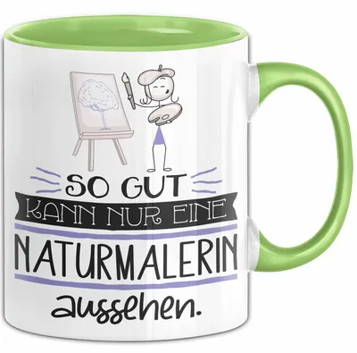 Produktbild von Naturmalerin Geschenk Tasse So Gut Kann Nur Eine Naturmalerin Aussehen Geschenkidee Geburtstag Weihnachten Lustig (Grün)