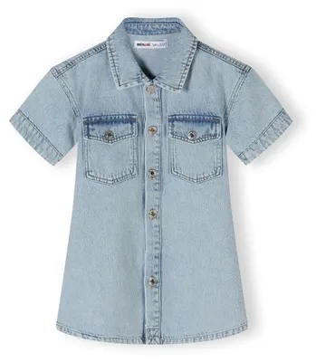Produktbild von Minoti Jeanskleid Hellblau Gr. 128 für Mädchen