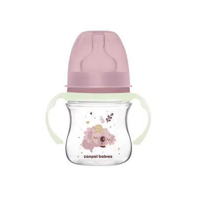 Imagen del producto de Biberón EasyStart Sleepy Koala de 0 meses en adelante, 120 ml, color rosa - Canpol.