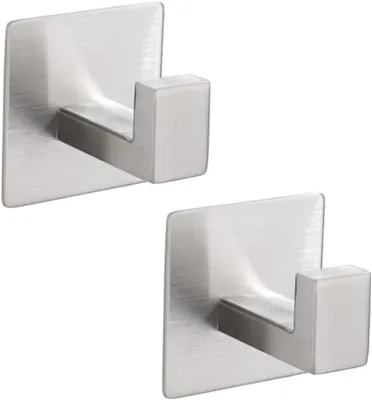 Imagen del producto de Ganchos adhesivos para toallas, 2 unidades, de acero inoxidable, para cocina y baño