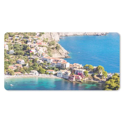 Produktbild von MuchoWow® Mauspad Mousepad Griechenland - Stadt - Meer 60x30 cm - Mousepads - Maus Mat - Pad - Mausunterlage - Nachhaltig