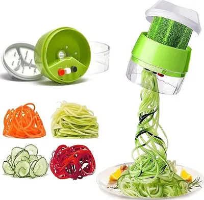 Produktbild von Spiralschneider 4 in 1 Gemüseschneider spiralschneider gemüse Gemüsehobel Hand Spiralschneider Gemüse für Verschiedenes Gemüse grünes Leben