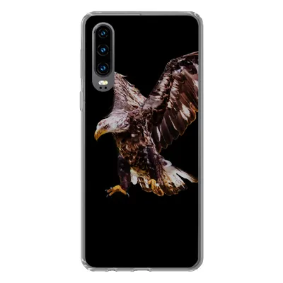 Produktbild von MuchoWow® Handyhülle Schutzhülle Hülle für Huawei P30 Adler - Vogel - Federn Silikon Softcase Handy Hülle - Kartenbesitzer