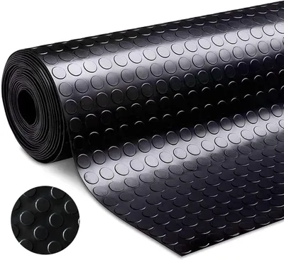 Produktbild von Gummimatten 100 x 500 cm Gummimatte Gummibodenbelag Schutzmatte Gummiläufer rutschfest Bodenmatte Bodenbelag Gummi Bodenschutzmatte Garagenböden Fitnessstudios Matten, Stärke: 3mm, Schwarz