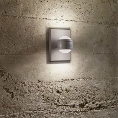Produktbild von EGLO LED Außen-Wandlampe Sesimba 1, 2 flammige Außenleuchte, Wandleuchte aus Stahl und Kunststoff, Farbe: Silber, IP44
