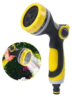 Produktbild von Omgoods – Multifunktioneller Gartenschlauchsprühkopf mit 10 Sprühdüsenausführungen