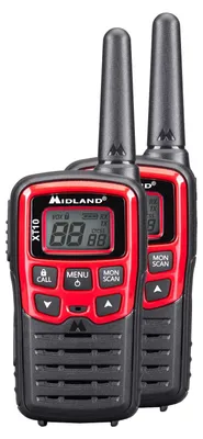 Produktbild von Midland XT10, 16 Kanäle, 446.00625 - 446.09375 MHz, LCD, AAA, Alkali, 73 g
