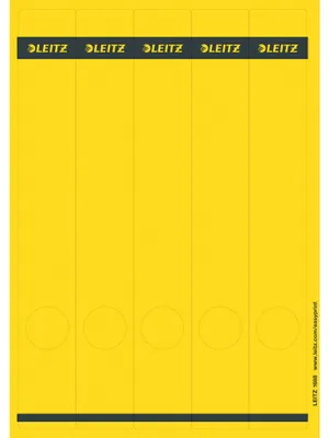 Produktbild von LEITZ Ordnerrücken Etikett 39 x 285 mm lang schmal gelb 125 Etiketten