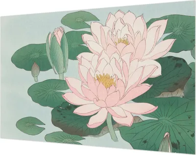 Produktbild von Wandtapete - Dekorative Tapete für Wohnzimmer- Tapetenfolie für Wanddekoration - 104x70 cm - Wasserlotus