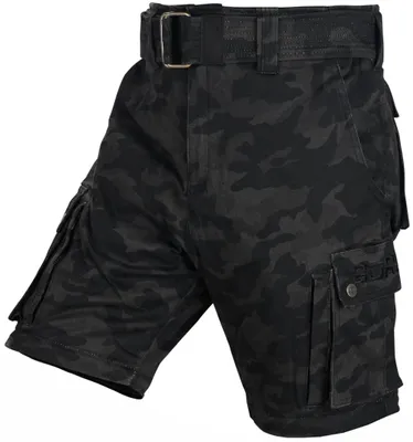 Zdjęcie produktu dla Bores Camo Cargo Shorts, kamuflaż schwarz, 34