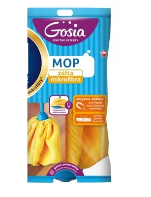 Zdjęcie produktu dla Gosia, Mop, żólta mikrofibra, 1 sztuka