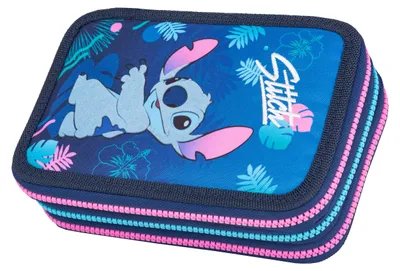 Image de CoolPack F067780 CoolPack Federmäppchen befüllt Jumper 3 Disney Stitch Motiv, 23,0 x 10,0 cm