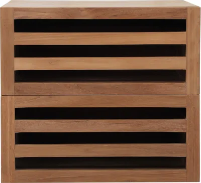 Produktbild von Teako Design Schrankeinsatz Teakholz Carmelo 12 Flaschen 43x60x38cm